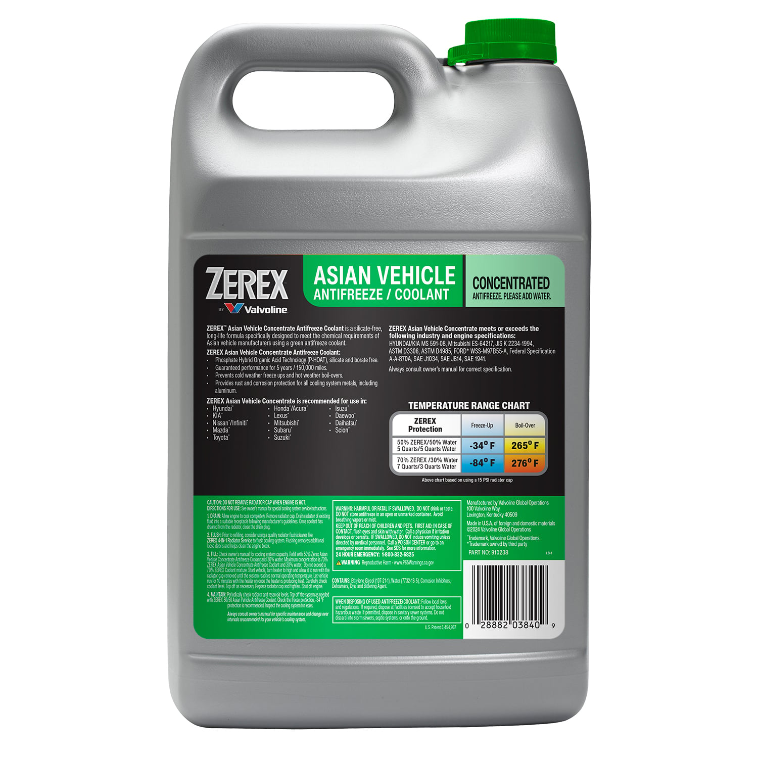 Zerex™ Asian Green Vehicle Antifreeze / Coolant - Valvoline™ Global